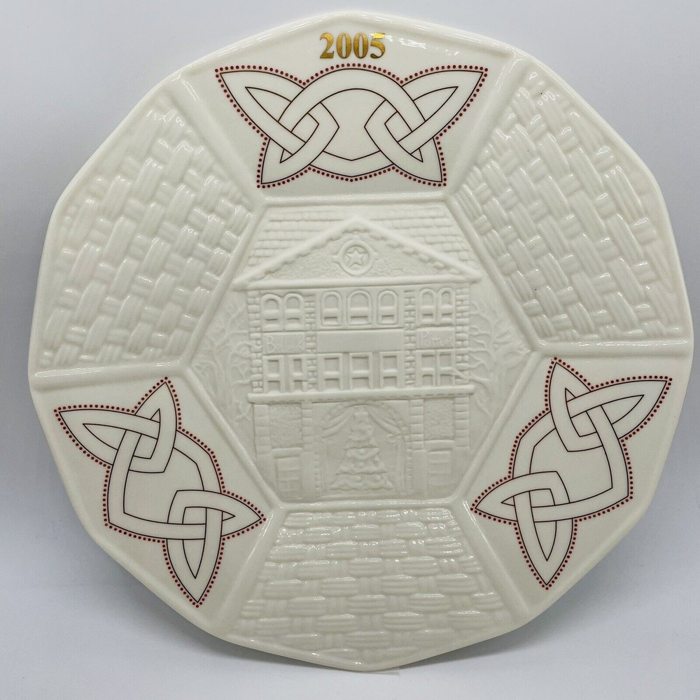 New w Tag Rare Belleek 2005 Christmas Collectors Plate Dish Limited Ed 1653/3000